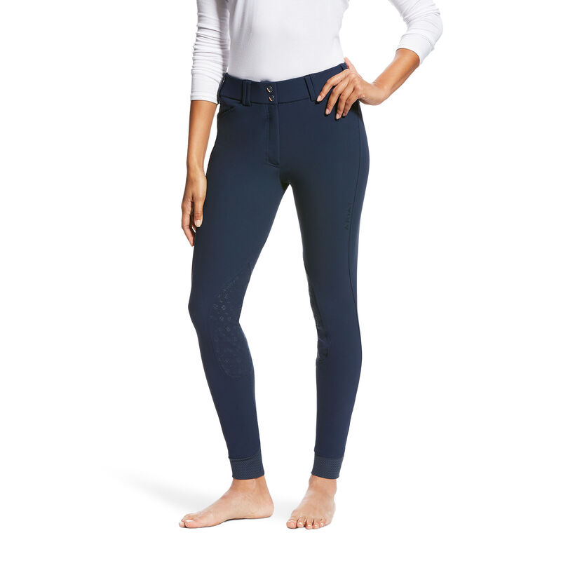 Ariat English: Tri Factor Grip Knee Patch Breech Leggings Mujer - Azul Marino (XIQDC1268)